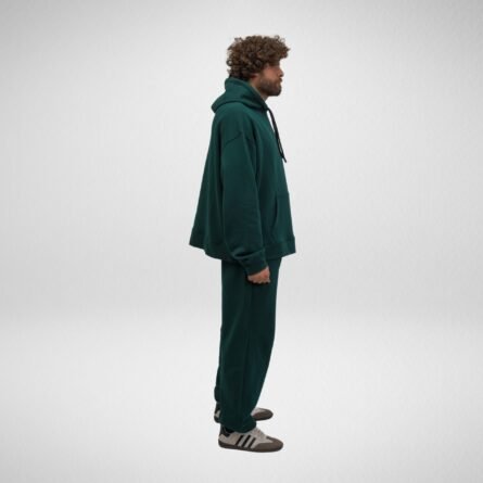 French Terry 48 Hoodie-Emerald green - Image 8