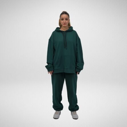 French Terry 48 Hoodie-Emerald green - Image 3