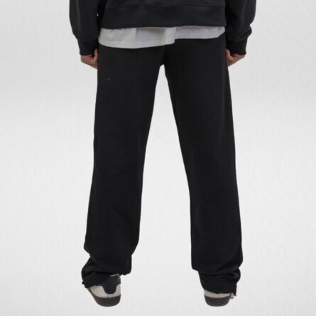 French Terry Wide leg Sweatpant-Black - Image 5