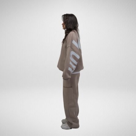 Unbeaten Crew Neck-Cotton Fleece-Beige - Image 4