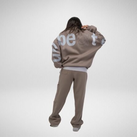 Unbeaten Crew Neck-Cotton Fleece-Beige - Image 2