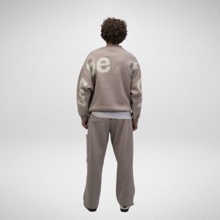 Unbeaten Crew Neck-Cotton Fleece-Beige - Image 8