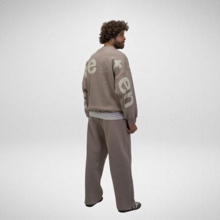 Unbeaten Crew Neck-Cotton Fleece-Beige - Image 5