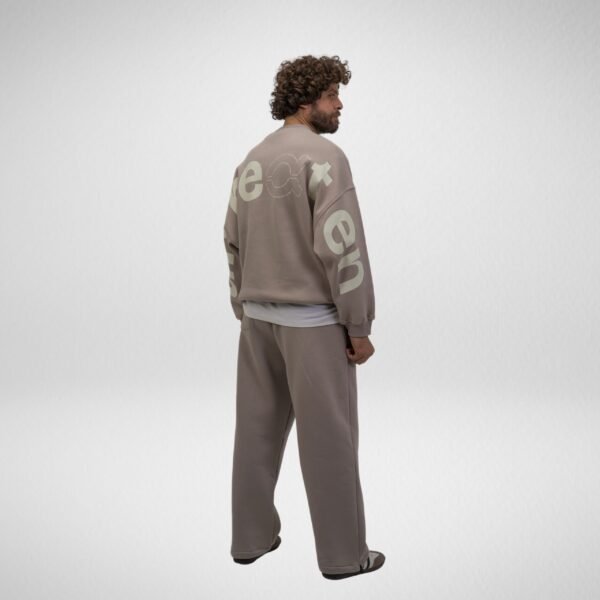 Unbeaten Crew Neck-Cotton Fleece-Beige - Image 5