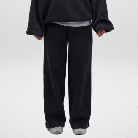 Wide Leg Sweatpants-Stone Wash