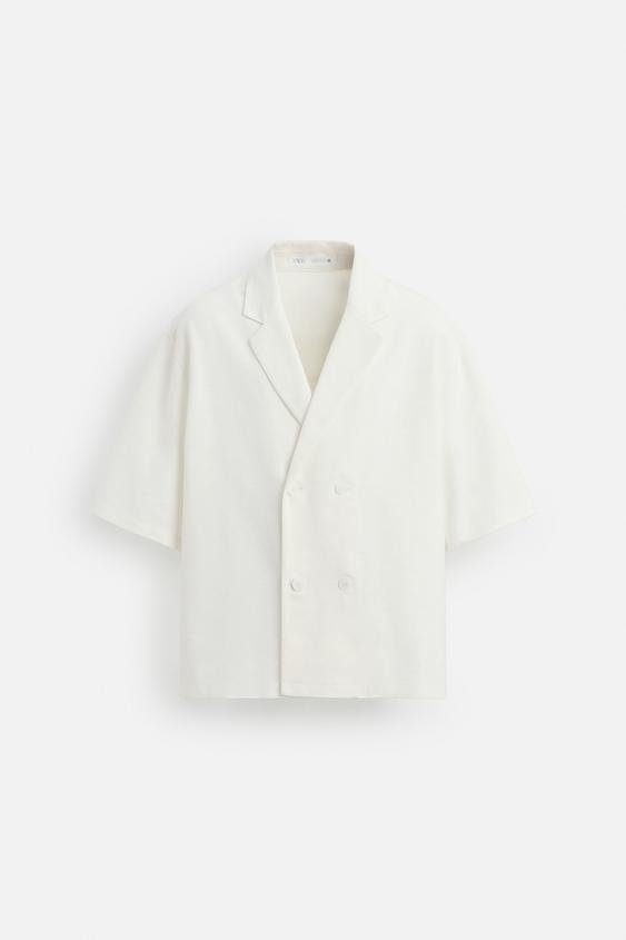 LINEN BLEND KIMONO SHIRT