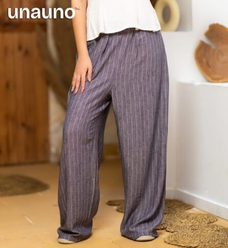LINEN BLEND RELAXED FIT TROUSERS - Image 2