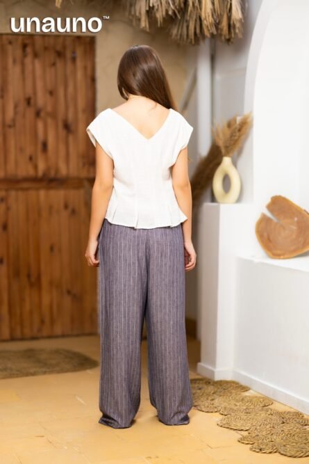 LINEN BLEND PLEATED TOP - Image 2