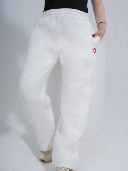Unbeaten Fleece Relaxed Straight Sweatpants-White - Image 5