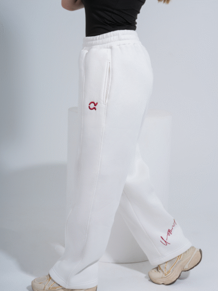 Unbeaten Fleece Relaxed Straight Sweatpants-White - Image 4